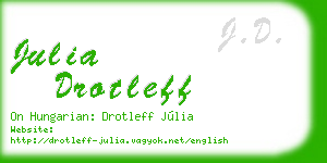 julia drotleff business card