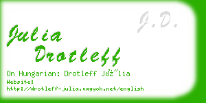 julia drotleff business card